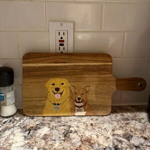 Custom Hand-Painted Wooden Cutting Board (pet)